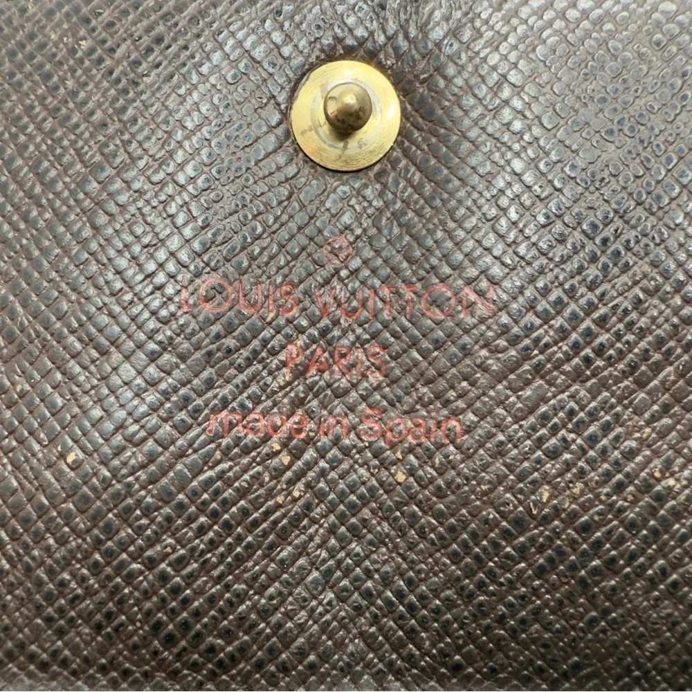 Louis Vuitton Portefeuille Sarah Damier Wallet Ebene Brown | Women’s | Used |